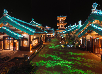 中国江苏南京金陵小城夜晚景色