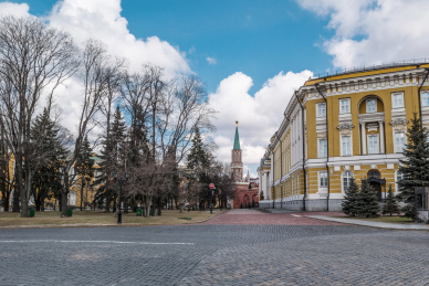 俄罗斯莫斯科红场克里姆林宫外部街景