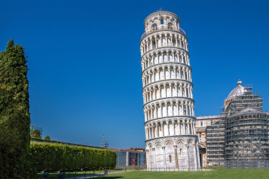 欧洲意大利著名古建筑比萨斜塔