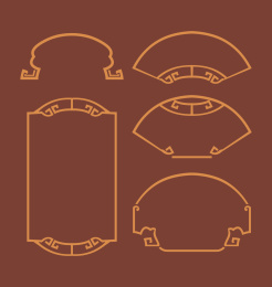 传统线条艺术装饰边框图案
