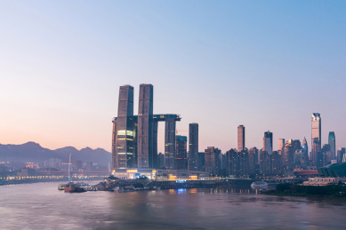 中国重庆朝天门码头夜景风光