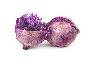 蒸熟的紫薯