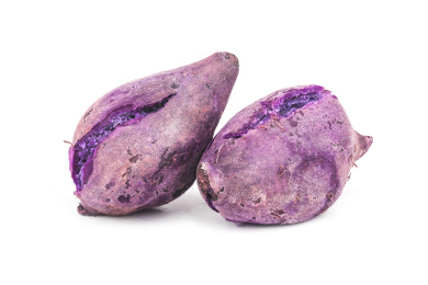 蒸熟的紫薯
