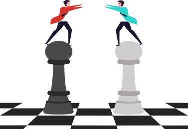 企业人才创业竞争金融概念插画