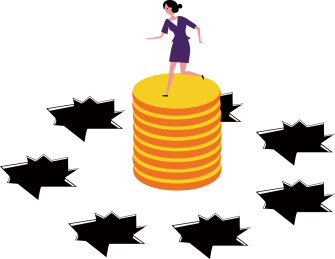 金融诈骗概念插画