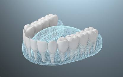 健康的口腔牙齿 3D渲染