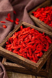 红色饱满的枸杞