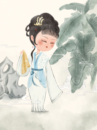 旅人蕉下的女孩