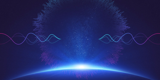 蓝色科技线条光点背景