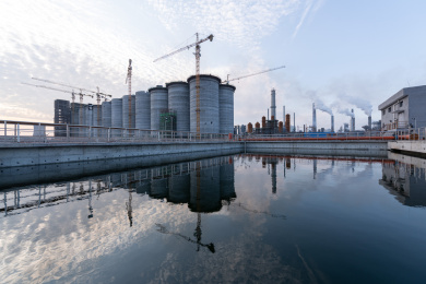 焦炉筒仓工程建设中