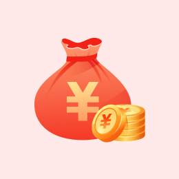 卡通福袋促销抽奖互联网金融收益理财插画