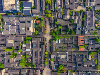 航拍南京老门东古建筑老街风景区