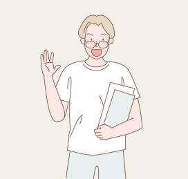 抱着书打招呼男孩