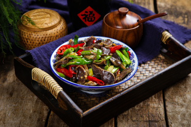 中餐特色美食爆炒鸡胗