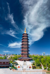 中国浙江省金华市婺州古城万佛塔