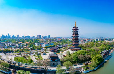 中国浙江省金华市婺州古城万佛塔