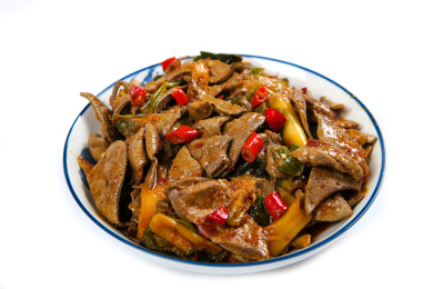 美味特色菜爆炒猪肝