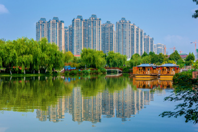 中国湖北荆州城市风光