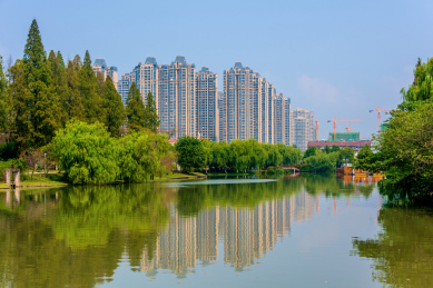 中国湖北荆州城市风光