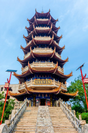中国湖北荆州沙市章华寺观音甘露宝塔