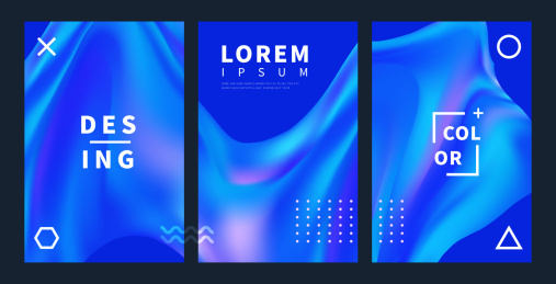 矢量流体质感设计模板组图