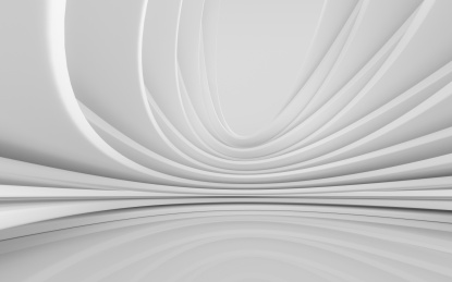 白色的抽象建筑 3D渲染