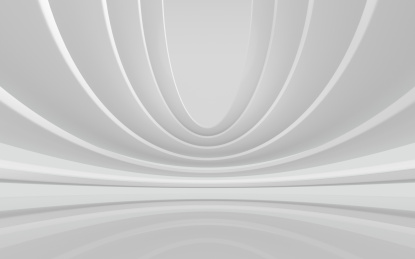 白色的抽象建筑 3D渲染