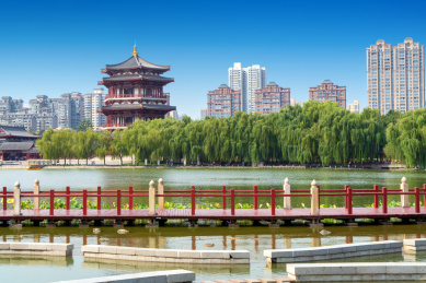 陕西西安大唐芙蓉园望春阁