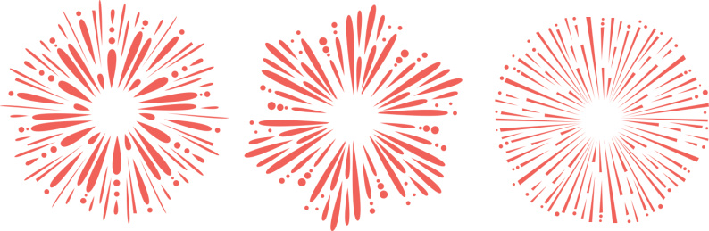 烟花礼花矢量插画元素