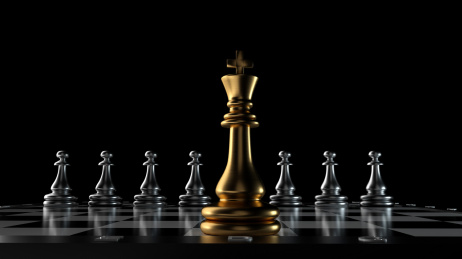 双方对峙的国际象棋