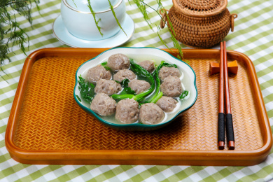 美味菜肴小吃芥菜牛肉丸汤