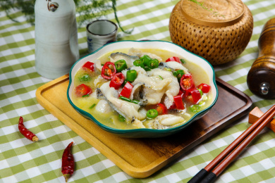 美食特色菜肴香辣爆浆水煮鱼片