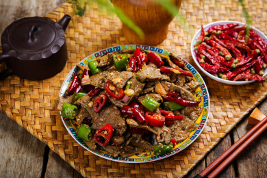 特色菜美食爆炒土匪猪肝