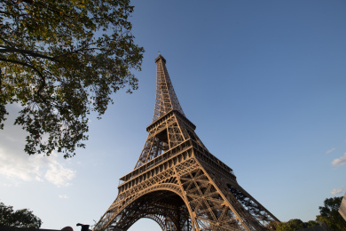 埃菲尔铁塔日落