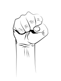 充满力量的拳头插画