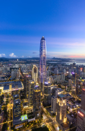 中国广东深圳市福田CBD夜景
