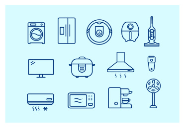 日常家电的线条描绘