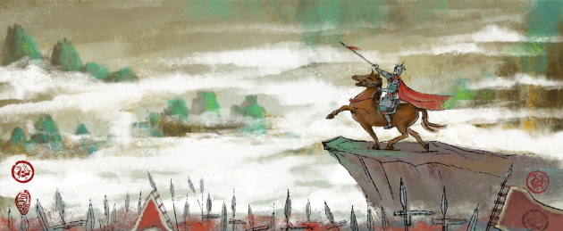 率领将士出征的将军