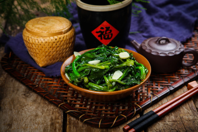 小炒时蔬木耳菜