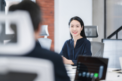 办公室商务东方人像