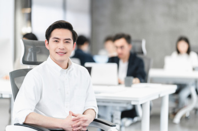 办公室商务东方人像