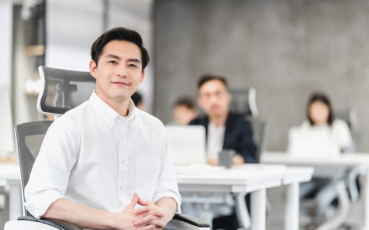 办公室商务东方人像