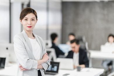 办公室商务东方人像