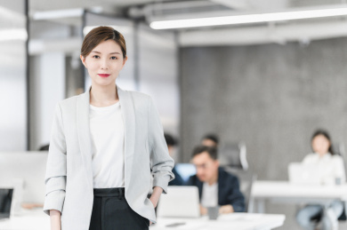 办公室商务东方人像