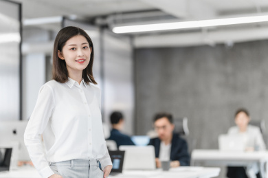 办公室商务东方人像