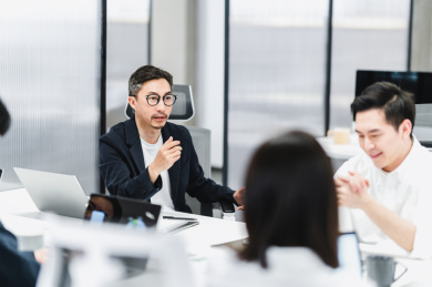 办公室商务东方人像