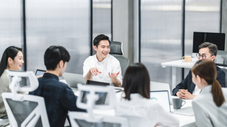 办公室商务东方人像