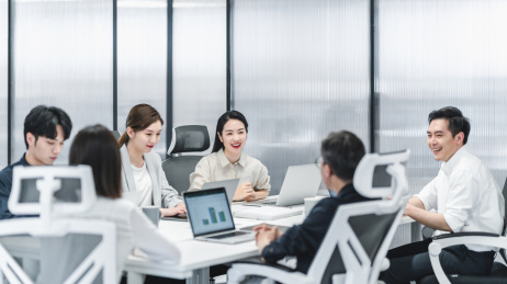 办公室商务东方人像