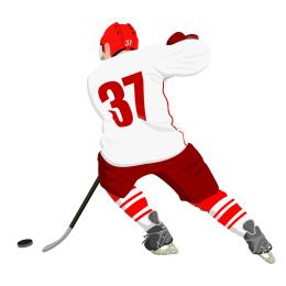 冰球运动员矢量插画素材