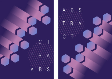 现代风渐变几何抽象海报封面模版